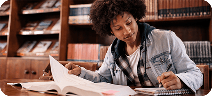 Person studying