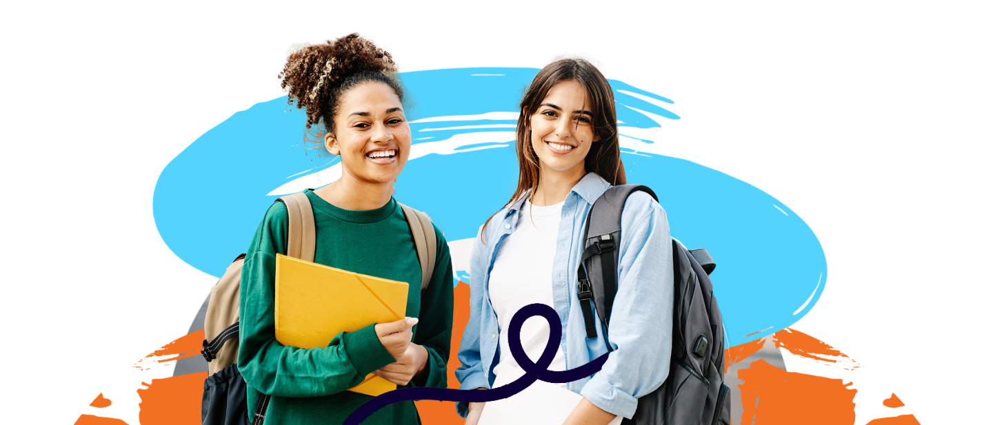 Two smiling students
